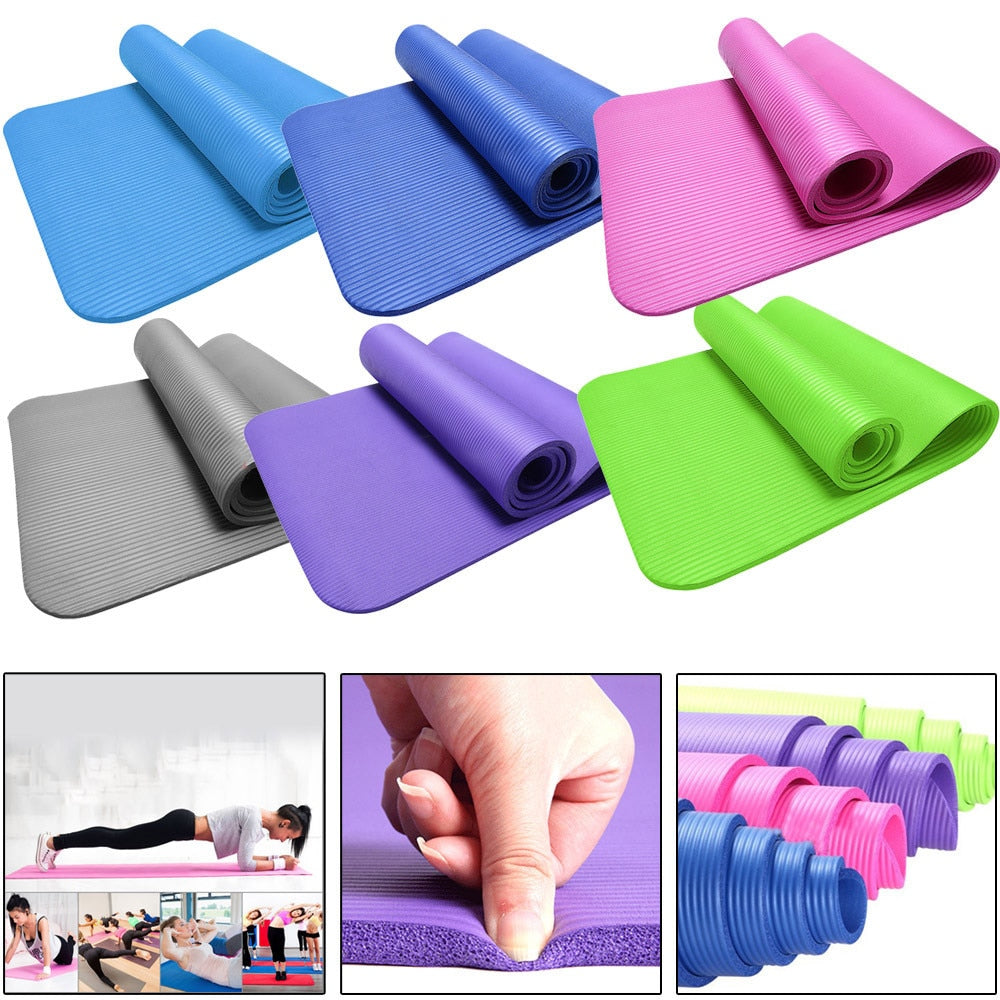 10MM Thick Durable Yoga Mat Non-slip Exercise Fitness Pad Mat Lose Weight breathable  comfortable and soft Dropshipping