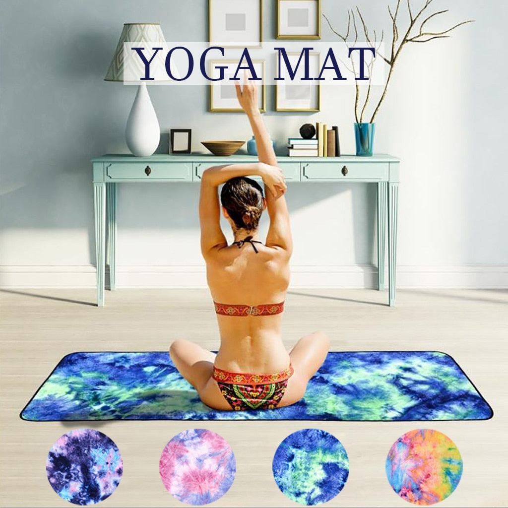 183*63 CM Non Slip Yoga Mat Bohemia Wall Hanging Blanket Summer Beach Towel Yoga Mat 7 Chakra Colored Tapestry Yoga Mat