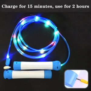 2.14 M Hot Selling Light Up Skipping Rope Multi Colour Glow Children Adults Fitness Outdoor Activity