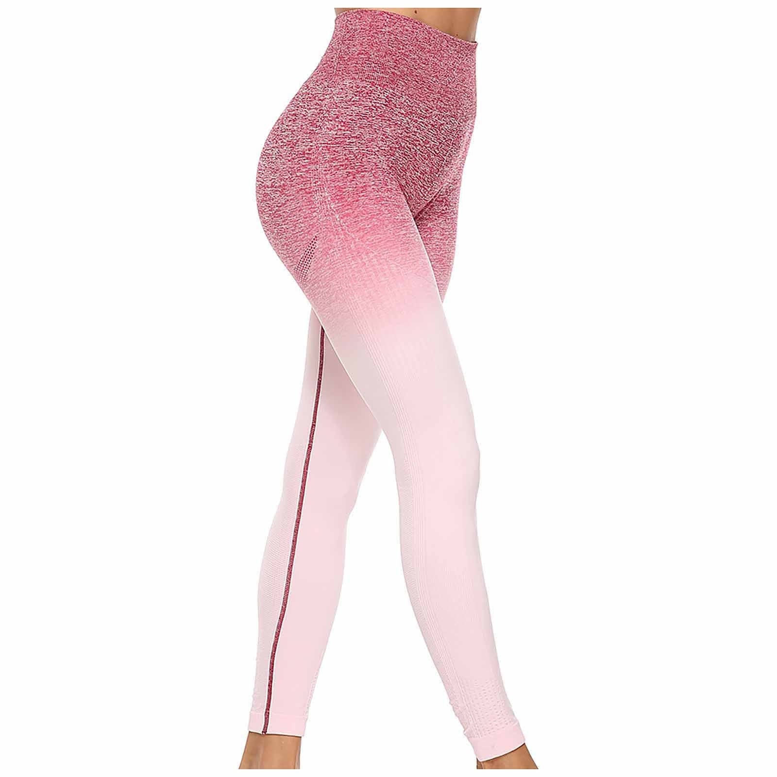 2021 New Women Gradient Color Exercise To Lift Buttocks Women Fitness Leggings High Waist Gym Pants Tight Yoga Pants