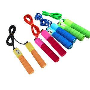 Professional Sponge Jump Rope with Electronic Counter 2.4m Adjustable Fast Speed Counting Skipping Rope Wire Workout Equipments