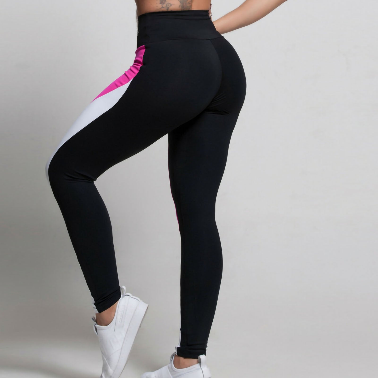 Women's Mixed Color Unexpected Net Red Print Stretch Yoga Pants Dance High Waist Pencil Pants Women Leggings Sport Pants