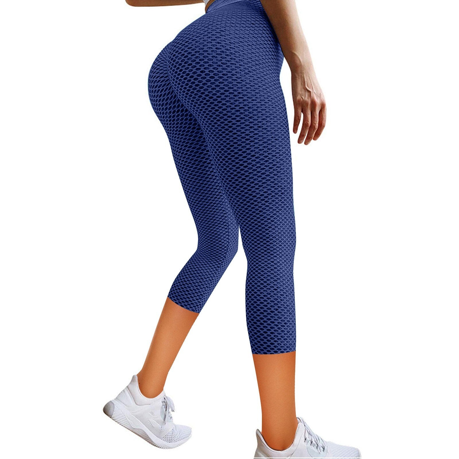 Women's Solid Color Stretch Yoga Casual High Waist Tights Push Up Running Women Fitness Leggings Pockets Active Pants