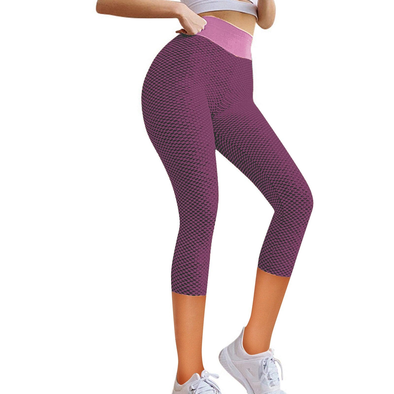 Women's Solid Color Stretch Yoga Casual High Waist Tights Push Up Running Women Fitness Leggings Pockets Active Pants