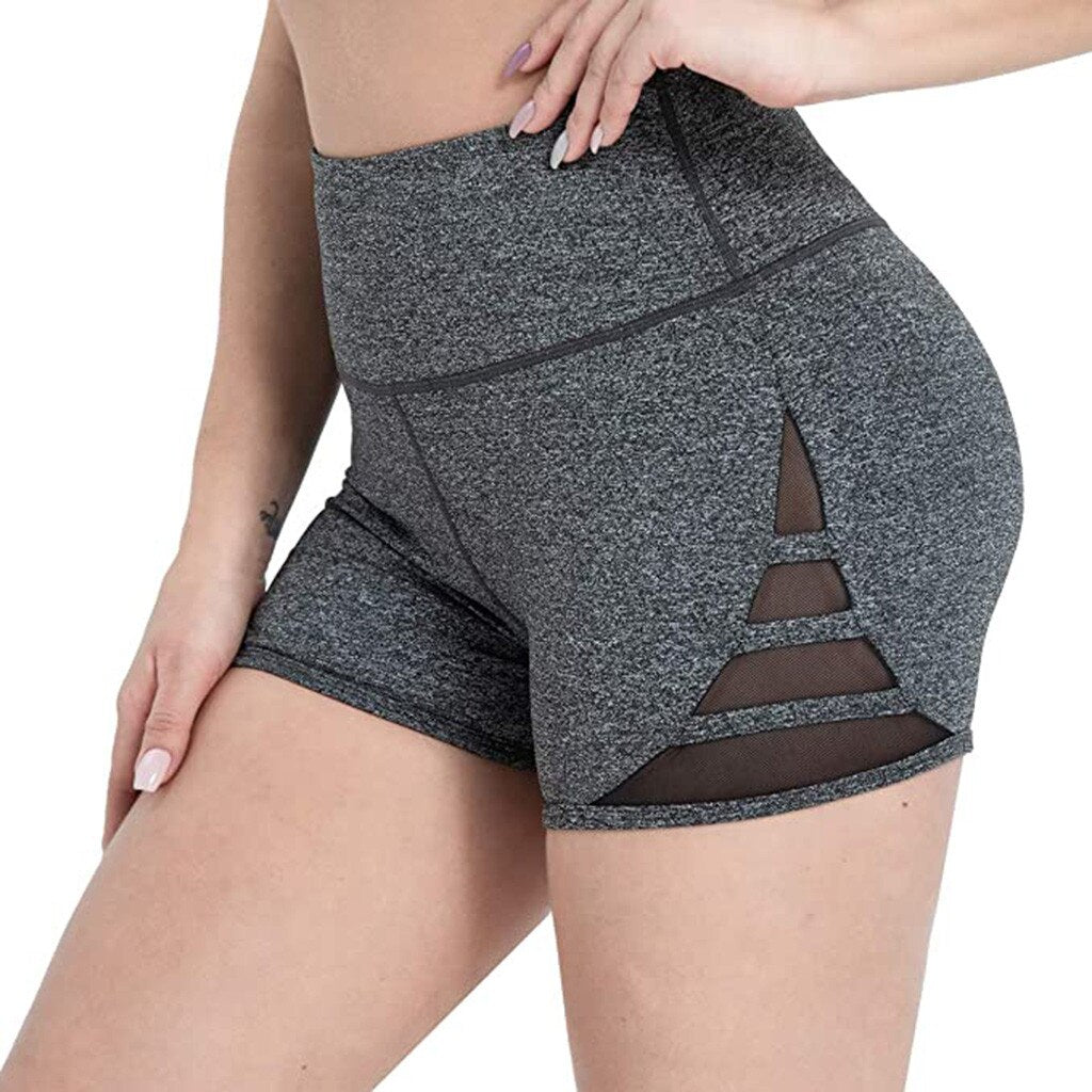 Women's Streetwear Joggers Shorts High Waist Fitness Running Trousers Pants Seamless Leggings Non-Perspective Yoga Shorts