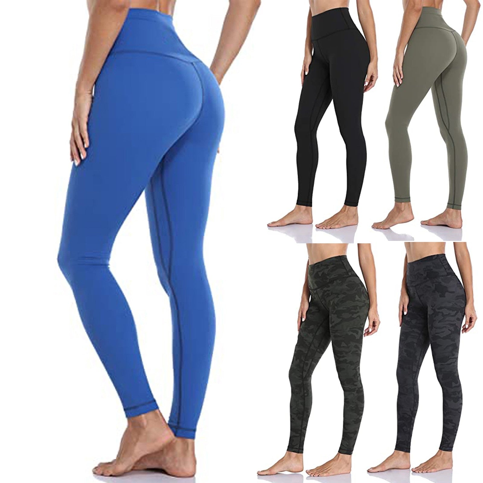 Womens Plus Size Comfort High Waisted Pant Women Stretch Yoga Leggings Fitness Running Sports Full Length Active Pants