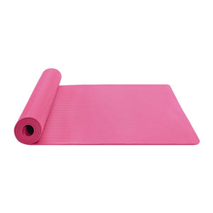 Yoga Mat Fitness Gym Cushion Pad 6mm Non-slip Elastic Band Mat Bag for Indoor Pilates Exercise Body Building Weight Sports